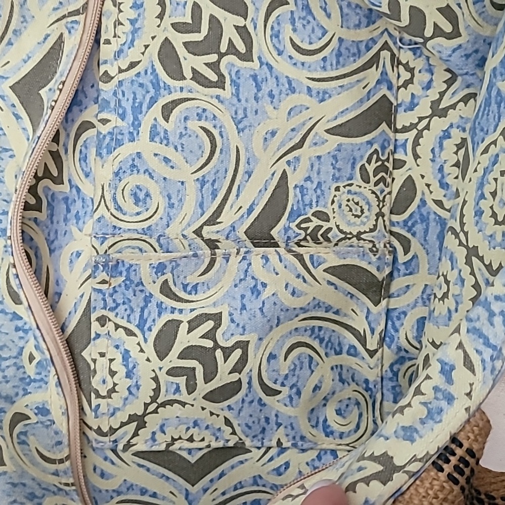 Cotton & Jute crab/shell printed beach bag - Picture 5 of 5